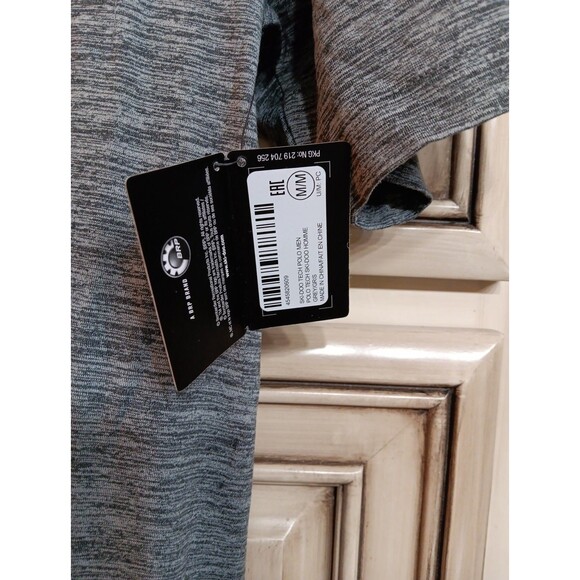 Ski-doo Men’s Medium Grey Short Sleeve Polyester / Spandex Polo Casual Shirt New - Picture 4 of 6